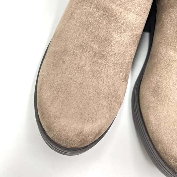 Bzees Womens Size 8.5 Other Half Light Brown Microsuede Ankle Boot Booties Shoes - Picture 3 of 13